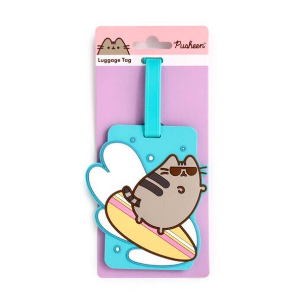 ETIQUETA DE EQUIPAJE DE PVC GATO PUSHEEN SURFER