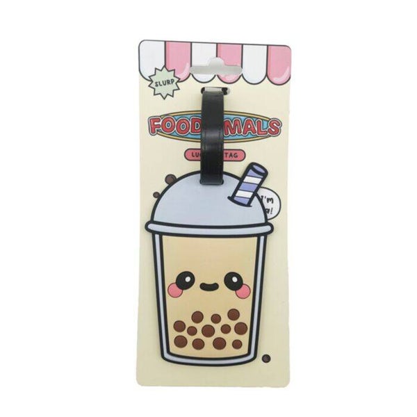 ETIQUETA DE EQUIPAJE DE PVC TÉ CON BURBUJAS FOODIEMALS