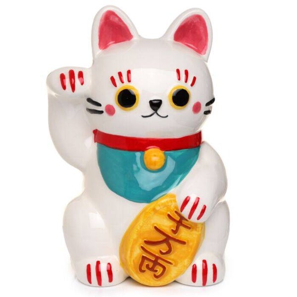 HUCHA DE CERÁMICA GATO MANEKI NEKO/GATO DE LA SUERTE