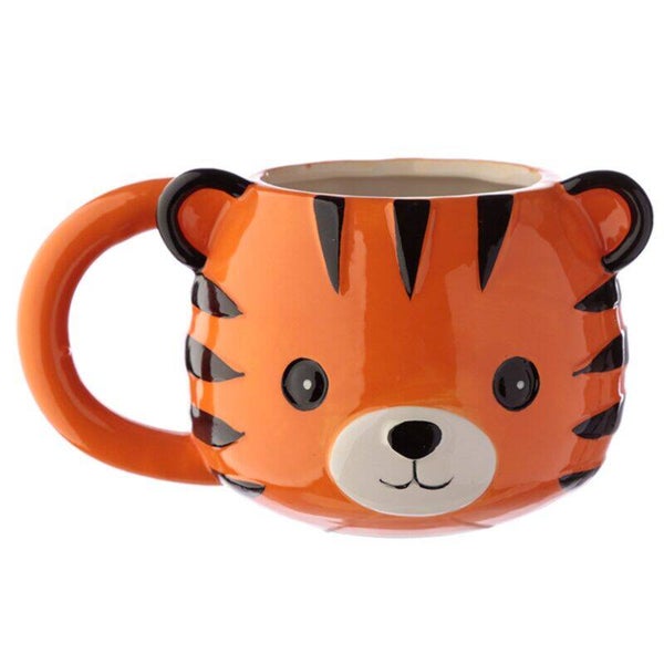 TAZA DE CERÁMICA 3D CON FORMA TIGRE ANIMALES ADORABLES ADORAMALS