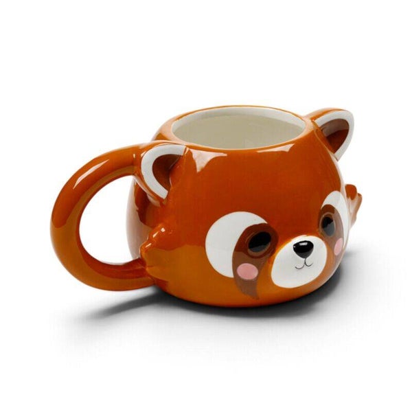 TAZA DE CERÁMICA 3D CON FORMA OSO PANDA ROJO ADORAMALS