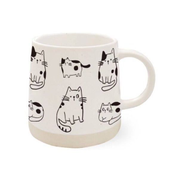 TAZA DE GRES CON GATOS