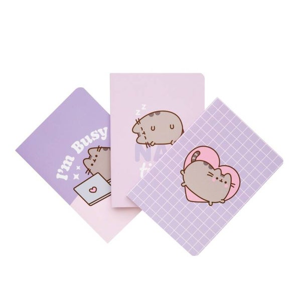 PACK 3 CUADERNOS A6 GATO PUSHEEN MOMENTS