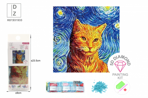 20CM*20CM DIY PINTURA DE DIAMANTE 5D & GATO