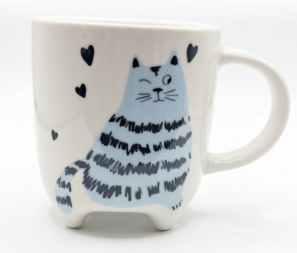 MUG PORCELANA 9X7.5X9.5 350ML GATO 001