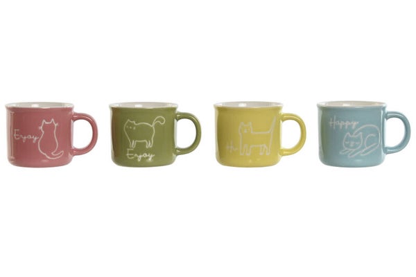 MUG PORCELANA 8.5X6.5X5.5 70ML GATO
