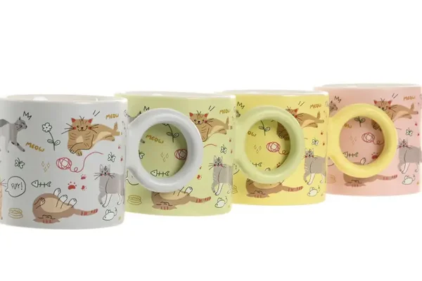 MUG PORCELANA 14X8.5X8.3 330ML GATO