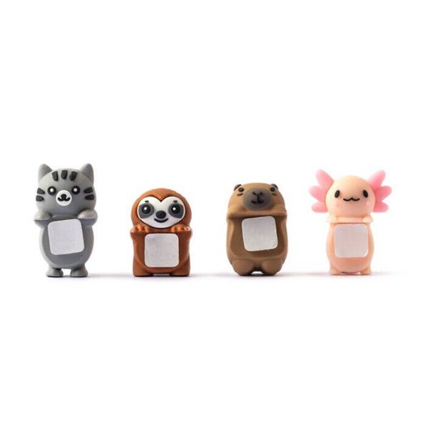 CHARM 3D PARA MÓVIL ADORAMALS - AJOLOTE, PEREZOSO, CAPIBARA Y GATO
