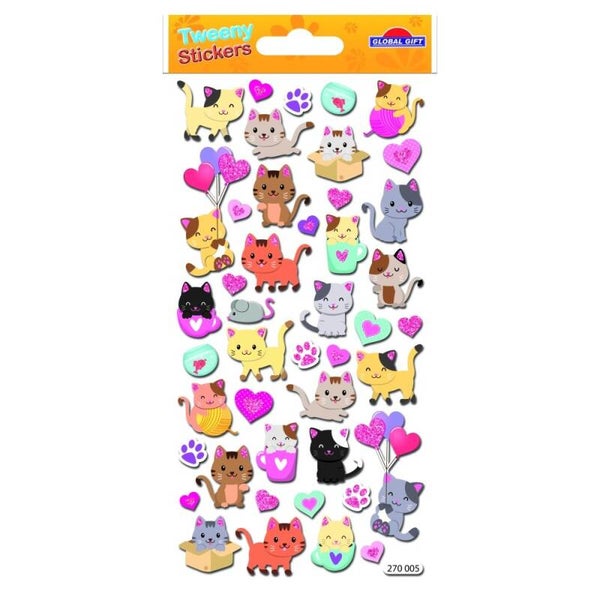 PEGATINAS TWEENY FOAMY GATOS JUGANDO