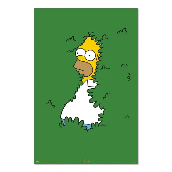 POSTER THE SIMPSONS HOMER ARBUSTO