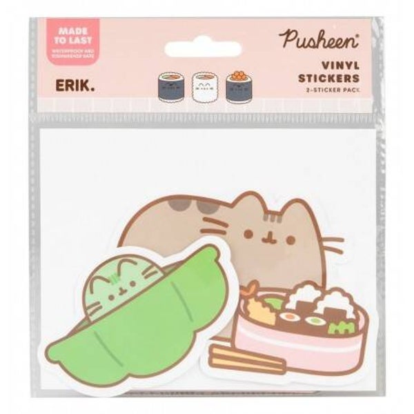 PACK 2 PEGATINAS VINILO GATO PUSHEEN SUSHI ROLL 4