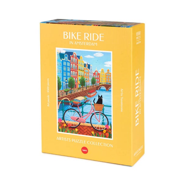 PUZLE GATO BIKE RIDE IN AMSTERDAM 1000 PZAS CARTÓN