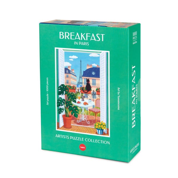 PUZLE GATO BREAKFAST IN PARIS 1000 PZAS CARTÓN