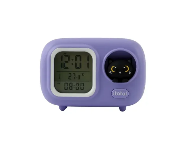 RELOJ DESPERTADOR PEQUENO GATO NEGRO