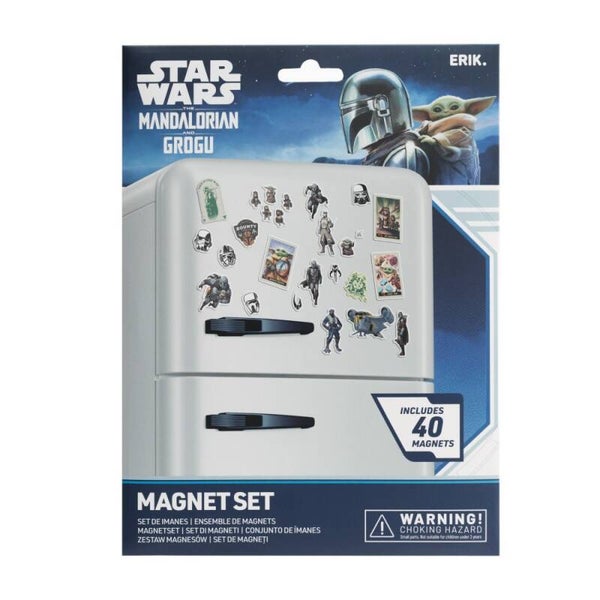 SET DE IMANES TROQUELADOS STAR WARS THE MANDALORIAN AND GROGU