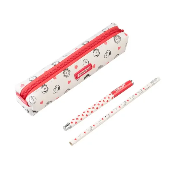 SET ESTUCHE CON BOLÍGRAFO Y LAPIZ SNOOPY LOVE SEASON
