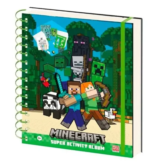 CUADERNO DE ACTIVIDADES MINECRAFT CON ACCESORIOS