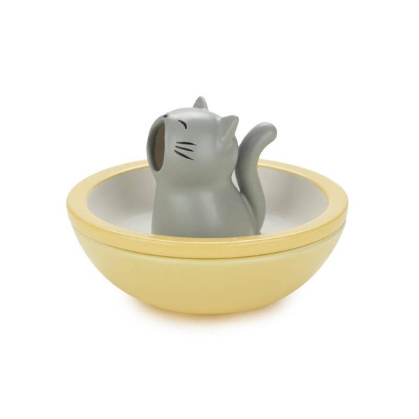CUENCO APERITIVO HUNGRY CAT AMARILLO CERÁMICA GATO