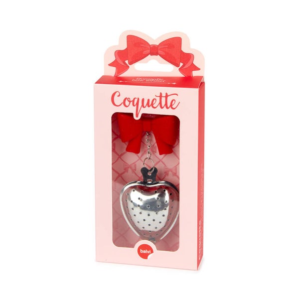 INFUSOR TÉ COQUETTE ROJO INOX/SILICONA
