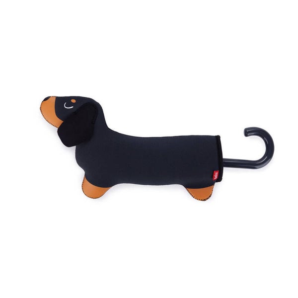 PARAGUAS TECKEL NEGRO CON FUNDA NYLON & PERRO