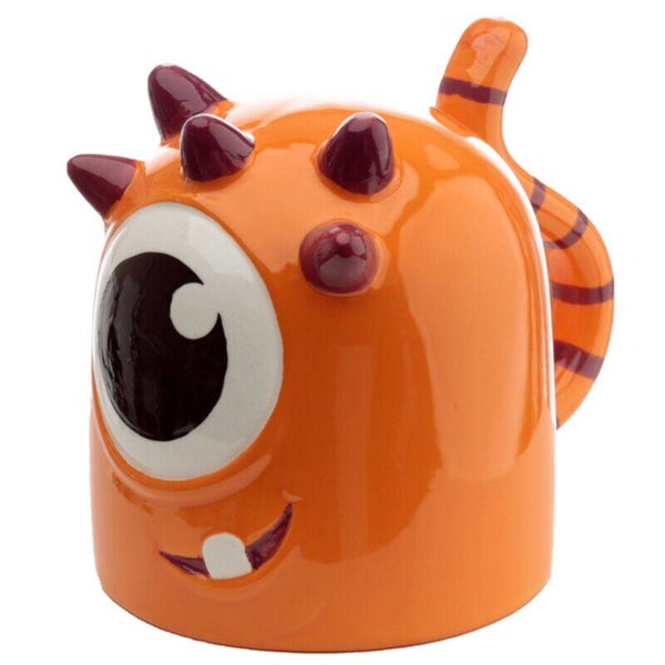 TAZÓN DE CERÁMICA 3D CON FORMA MONSTRUO MONSTARZ NARANJA DEL REVÉS