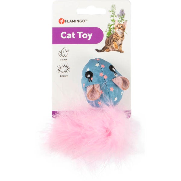 RATÓN DE JUGUETE FLAMINGO (14CM) - WINNY MIX/GATO