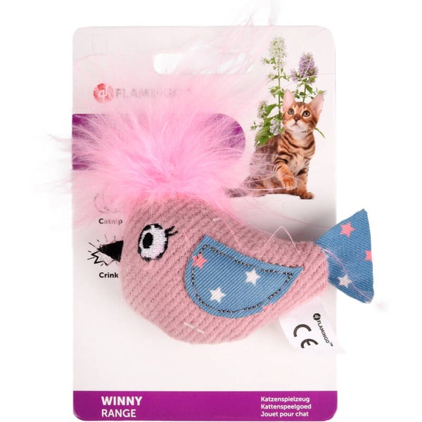 PÁJARO DE JUGUETE FLAMINGO (10cm) - WINNY MIX