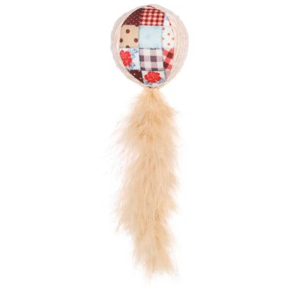 PELOTA CON PLUMA FLAMINGO - VINTA BEIGE/GATO