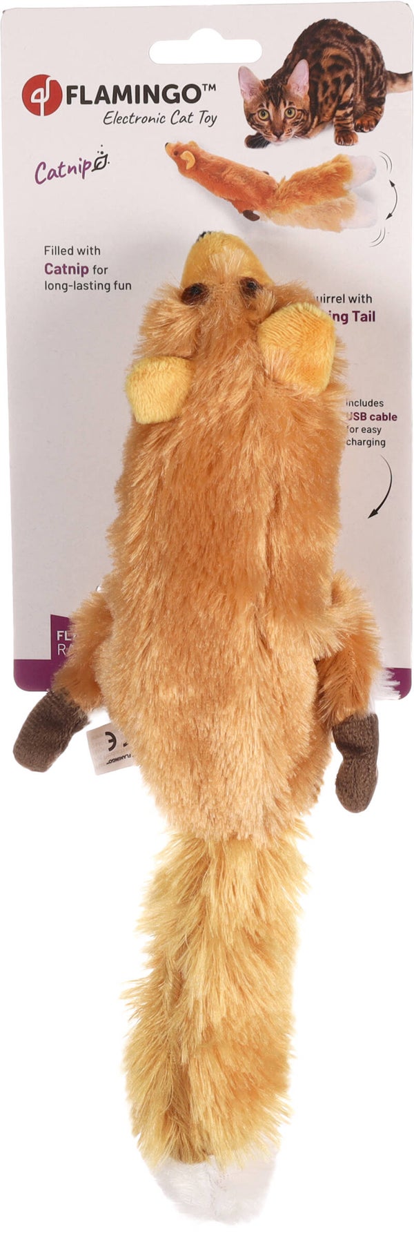 FLAMINGO ARDILLA MÓVIL DE JUGUETE PARA GATO - FLAPSO - MARRÓN