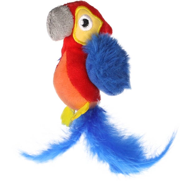 FLAMINGO JUGUETE DE PELUCHE PARA GATO LORO - ZINGO