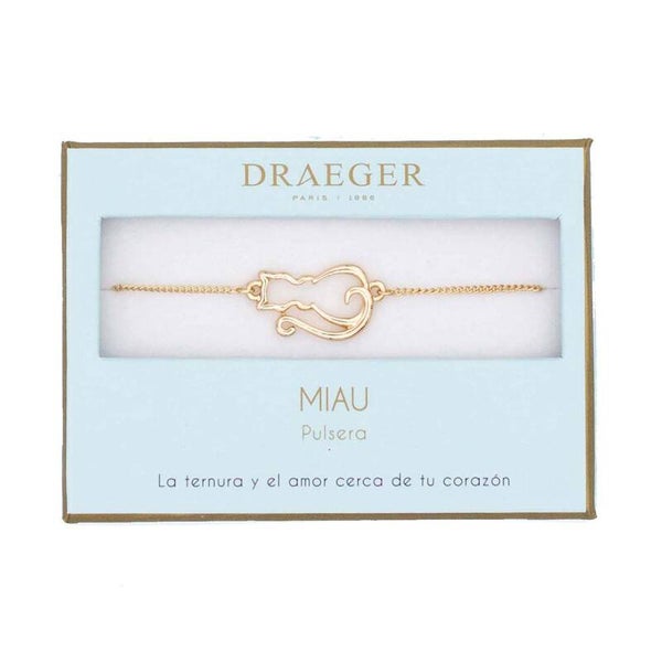 PULSERA GATO SIN NÍQUEL DRAEGER DORADA