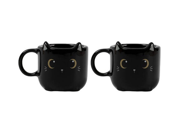 TAZA DE ESPRESSO BLACK CAT SET DE 2 UDS GATO