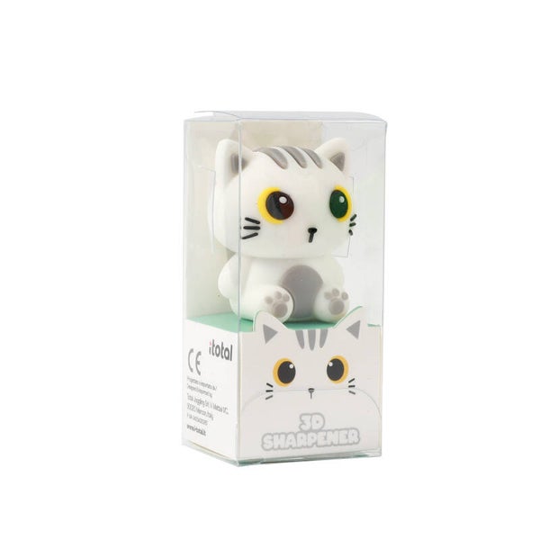 SACAPUNTAS 3D WHITE GATO