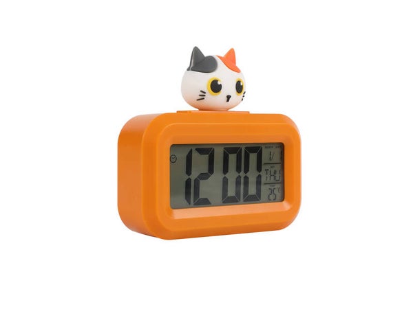 RELOJ DESPERTADOR ORANGE CAT GATO
