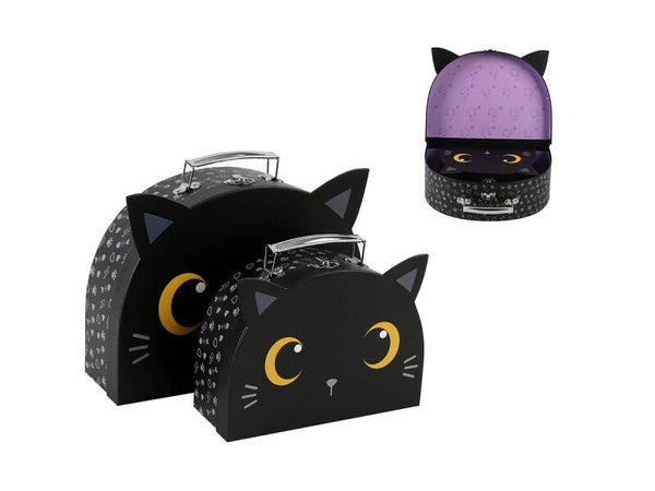 CAJAS DE REGALO CON ASA BLACK CAT EET DE 2 UDS GATO