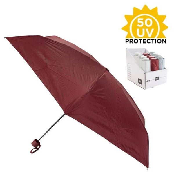 PARAGUAS COMPACT CON PROTECCION UV50 CON FIBRA ANTIVIENTO