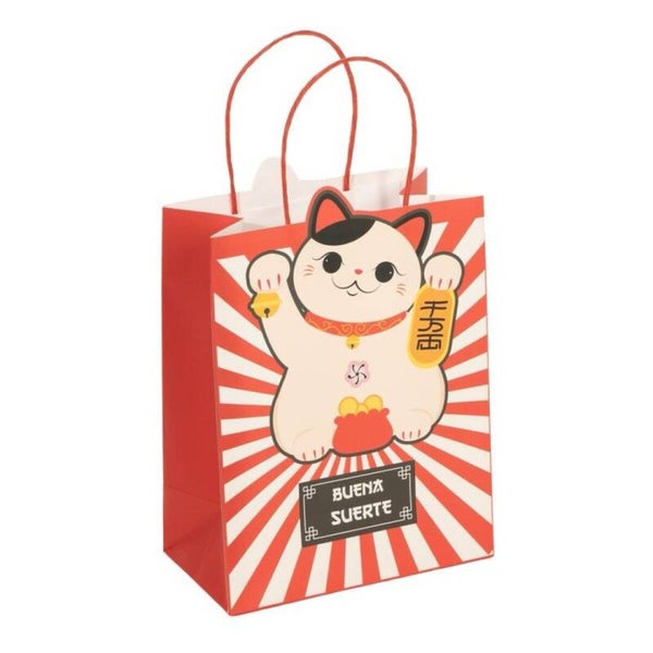 BOLSA PAPEL L MANEKI NEKO GATO DE LA SUERTE 26 x 10 x 32CM