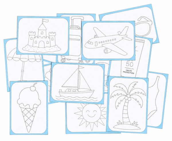 Les dessins des vacances : relier les pointillés