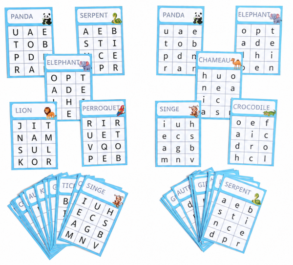 Le zoo - associations majuscules minuscules