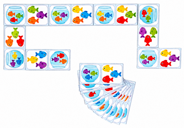 Dominos des poissons colorés- niveau 2