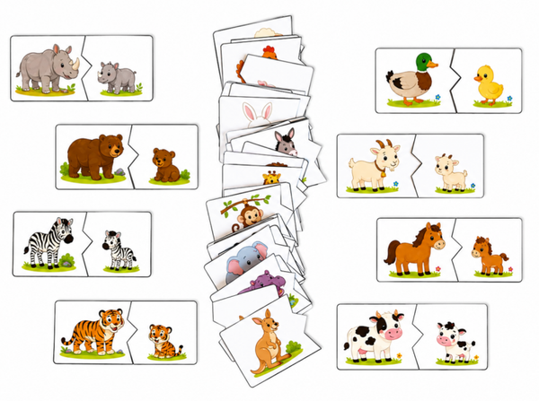 Puzzles des animaux et de leurs petits