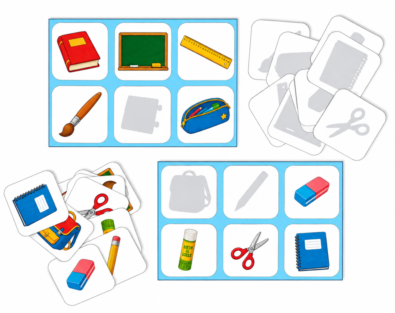 Loto des objets scolaires
