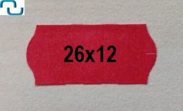 Prijsetiketten 26x12 mm, rood, permanent