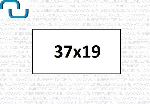 Prijsetiketten 37x19 mm, wit, permanent