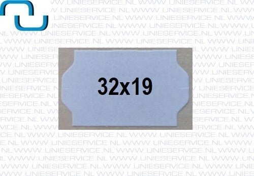 Prijsetiketten 32x19 mm, wit, afneembaar