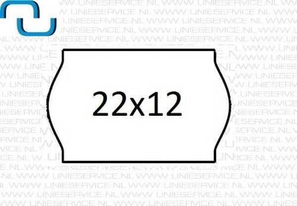 Prijsetiketten 22x12 mm, wit, permanent