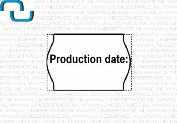 Prijsetiketten 26x16 mm, PRODUCTION DATE, permanent