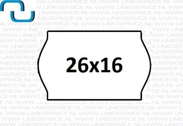 Prijsetiketten 26x16 mm, wit, permanent