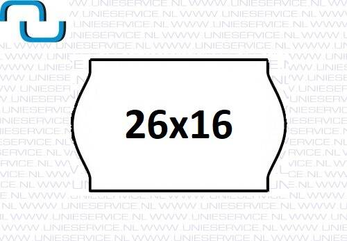 prijsetiketten 26x126 mm unieservice bv