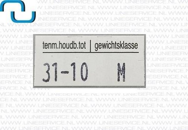 Prijsetiketten 26x12 mm, THT eieren, permanent